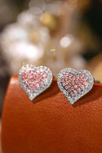 Load image into Gallery viewer, LUOWEND 18K White Gold Real Natural Pink Diamond Stud Earrings for Women