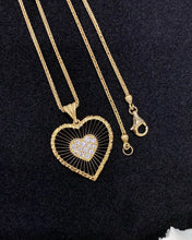 Load image into Gallery viewer, LUOWEND 18K Yellow Gold Natural Diamond Pendant Necklace for Women