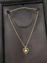 Load image into Gallery viewer, LUOWEND 18K Yellow Gold Natural Diamond Pendant Necklace for Women