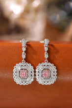 Load image into Gallery viewer, LUOWEND 18K White Gold Real Natural Pink Diamond Stud Earrings for Women