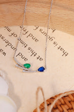 Load image into Gallery viewer, LUOWEND 18K White Gold Real Natural Gemstone Necklace for Women