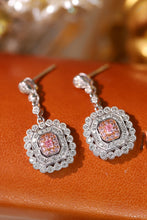 Load image into Gallery viewer, LUOWEND 18K White Gold Real Natural Pink Diamond Stud Earrings for Women
