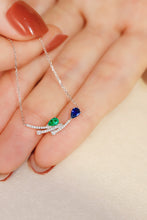 Load image into Gallery viewer, LUOWEND 18K White Gold Real Natural Gemstone Necklace for Women