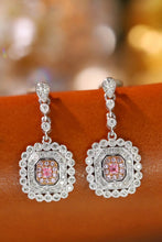 Load image into Gallery viewer, LUOWEND 18K White Gold Real Natural Pink Diamond Stud Earrings for Women