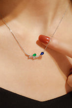Load image into Gallery viewer, LUOWEND 18K White Gold Real Natural Gemstone Necklace for Women