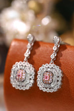 Load image into Gallery viewer, LUOWEND 18K White Gold Real Natural Pink Diamond Stud Earrings for Women