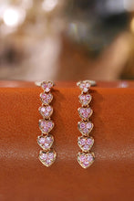 Load image into Gallery viewer, LUOWEND 18K Yellow Gold Real Natural Pink Diamond Drop Earrings for Women