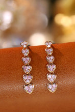 Load image into Gallery viewer, LUOWEND 18K Yellow Gold Real Natural Pink Diamond Drop Earrings for Women