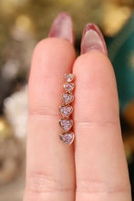 Load image into Gallery viewer, LUOWEND 18K Yellow Gold Real Natural Pink Diamond Drop Earrings for Women