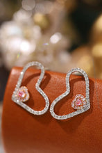 Load image into Gallery viewer, LUOWEND 18K White Gold Real Natural Pink Diamond Stud Earrings for Women