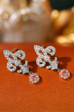 Load image into Gallery viewer, LUOWEND 18K White Gold Real Natural Pink Diamond Earrings for Women
