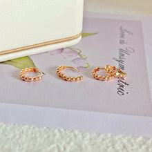 Load image into Gallery viewer, LUOWEND 18K Rose or Yellow Gold Hoop Earrings for Women