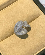 Load image into Gallery viewer, LUOWEND 18K White Gold Natural Diamond Ring for Women