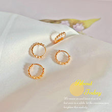 Load image into Gallery viewer, LUOWEND 18K Rose or Yellow Gold Hoop Earrings for Women