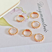 Load image into Gallery viewer, LUOWEND 18K Rose or Yellow Gold Hoop Earrings for Women