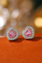 Load image into Gallery viewer, LUOWEND 18K White Gold Real Natural Pink Diamond Stud Earrings for Women