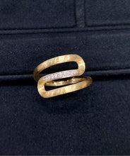 Load image into Gallery viewer, LUOWEND 18K Yellow Gold Natural Diamond Ring for Women