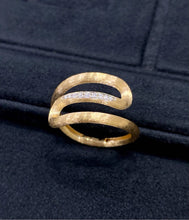 Load image into Gallery viewer, LUOWEND 18K Yellow Gold Natural Diamond Ring for Women