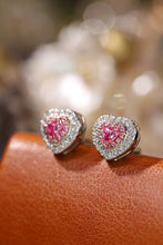 Load image into Gallery viewer, LUOWEND 18K White Gold Real Natural Pink Diamond Stud Earrings for Women