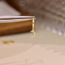 Load image into Gallery viewer, LUOWEND 18K Yellow Gold Real Natural Diamond Hoop Earrings for Women