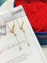 Load image into Gallery viewer, LUOWEND 18K Rose or Yellow Gold Real Natural Diamond Pendant Necklace for Women