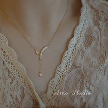 Load image into Gallery viewer, LUOWEND 18K Rose or Yellow Gold Real Natural Diamond Pendant Necklace for Women