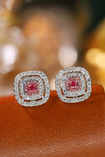 Load image into Gallery viewer, LUOWEND 18K White Gold Real Natural Pink Diamond Stud Earrings for Women