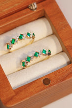 Load image into Gallery viewer, LUOWEND 18K Yellow Gold Real Natural Emerald Ring for Women