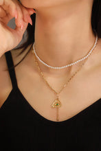 Load image into Gallery viewer, LUOWEND 18K Yellow Gold Real Natural Emerald and Diamond Gemstone Necklace for Women