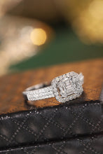 Load image into Gallery viewer, LUOWEND 18K White Gold Real Natural Diamond Ring for Women