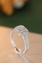 Load image into Gallery viewer, LUOWEND 18K White Gold Real Natural Diamond Ring for Women