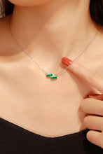 Load image into Gallery viewer, LUOWEND 18K White or Yellow Gold Real Natural Emerald Necklace for Women