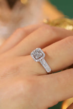 Load image into Gallery viewer, LUOWEND 18K White Gold Real Natural Diamond Ring for Women
