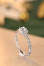Load image into Gallery viewer, LUOWEND 18K White Gold Real Natural Diamond Ring for Women