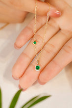 Load image into Gallery viewer, LUOWEND 18K Yellow Gold Real Natural Diamond&Emerald Necklace for Women