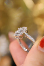 Load image into Gallery viewer, LUOWEND 18K White Gold Real Natural Diamond Ring for Women