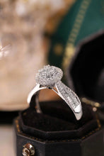 Load image into Gallery viewer, LUOWEND 18K White Gold Real Natural Diamond Ring for Women