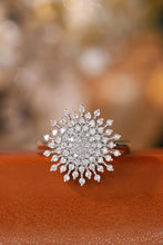 Load image into Gallery viewer, LUOWEND 18K White Gold Real Natural Diamond Ring for Women