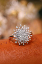Load image into Gallery viewer, LUOWEND 18K White Gold Real Natural Diamond Ring for Women