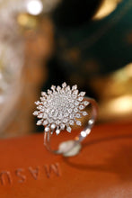 Load image into Gallery viewer, LUOWEND 18K White Gold Real Natural Diamond Ring for Women