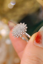 Load image into Gallery viewer, LUOWEND 18K White Gold Real Natural Diamond Ring for Women