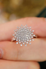 Load image into Gallery viewer, LUOWEND 18K White Gold Real Natural Diamond Ring for Women
