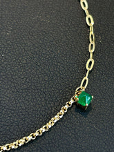 Load image into Gallery viewer, LUOWEND 18K Yellow Gold Natural Emerald Bracelet for Women