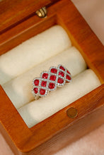 Load image into Gallery viewer, LUOWEND 18K White Gold Real Natural Ruby Ring for Women