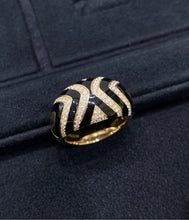 Load image into Gallery viewer, LUOWEND 18K Yellow Gold Natural Diamond Ring for Women