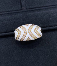 Load image into Gallery viewer, LUOWEND 18K Yellow Gold Natural Diamond Ring for Women