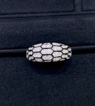 Load image into Gallery viewer, LUOWEND 18K White Gold Natural Diamond Ring for Women