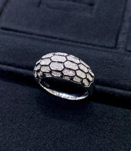 Load image into Gallery viewer, LUOWEND 18K White Gold Natural Diamond Ring for Women