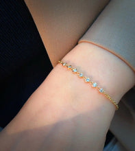 Load image into Gallery viewer, LUOWEND 18K Yellow Gold Natural Diamond Bracelet for Women