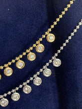 Load image into Gallery viewer, LUOWEND 18K Yellow Gold Natural Diamond Necklace for Women